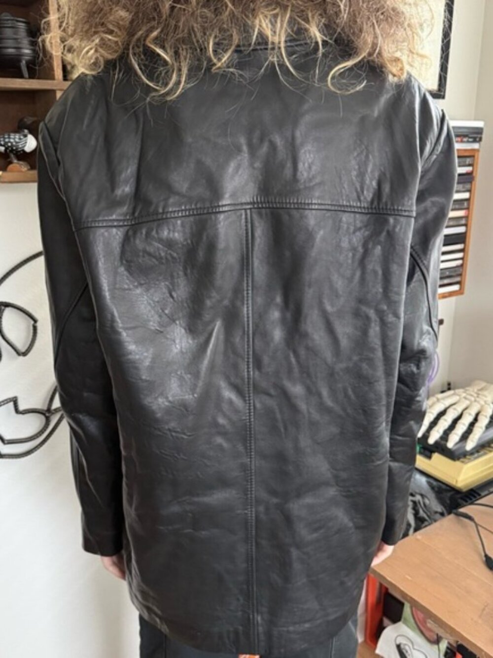Vintage 90s Black Buttery Soft Leather Jacket Rogue by Reilly Olmes ~ Size XL - Picture 5 of 8